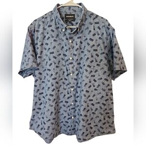 BONOBOS RIVIERA STANDARD FIT SHORT SLEEVE BUTTON DOWN SHIRT. SIZE REG XXL.